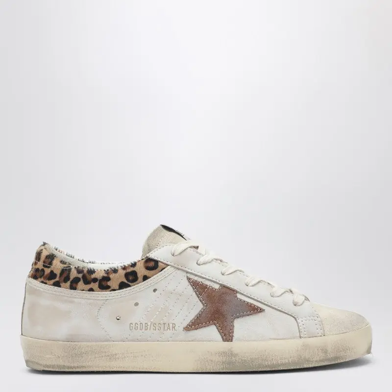 Super-Star Beige Sneakers With Pony Hair Details