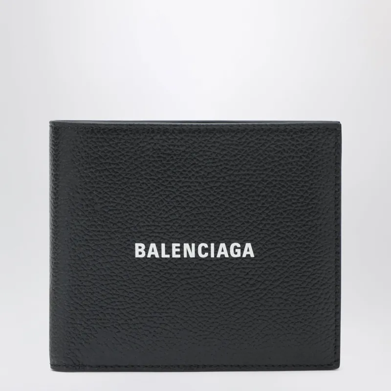 Black Horizontal Wallet With Logo - Balenciaga