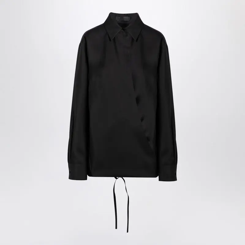 Black Shirt With Drawstring - Valentino Garavani