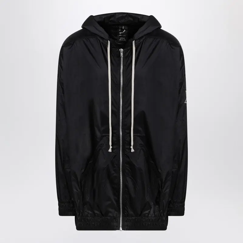 Lightweight Black Zip Jacket In Nylon - Champion X Rick Owens