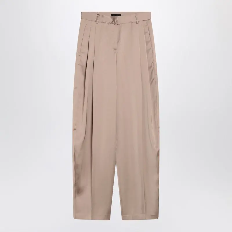 Wide Greige Pants - The Andamane