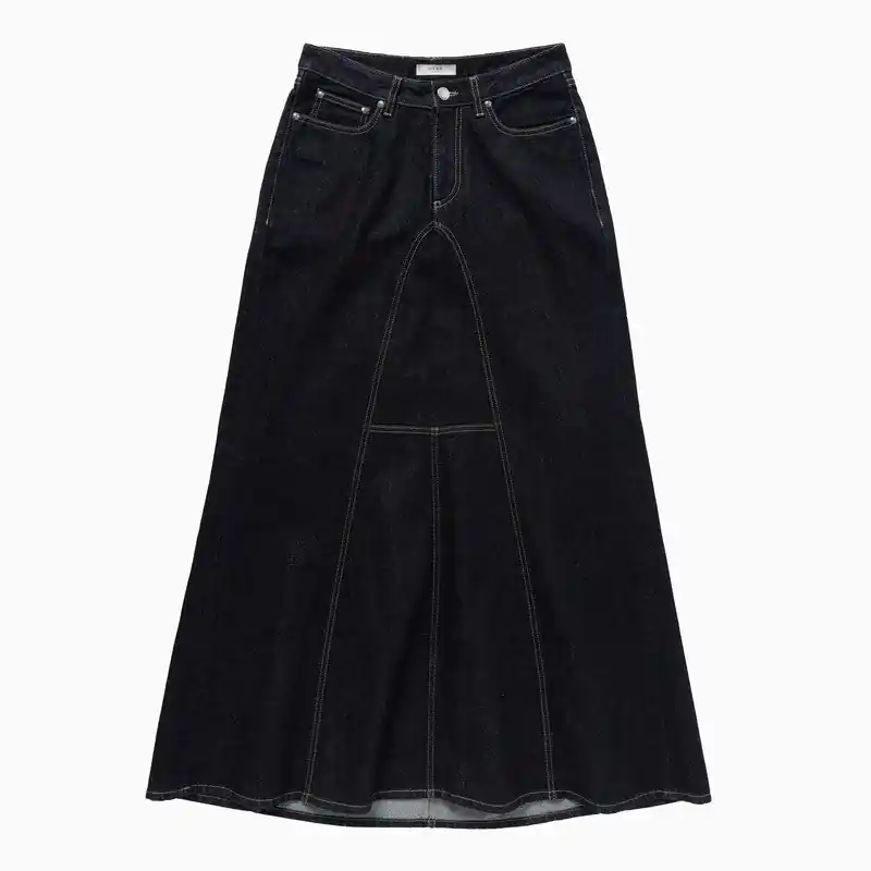 Long Denim Skirt Dark Blue - 1989 Studio