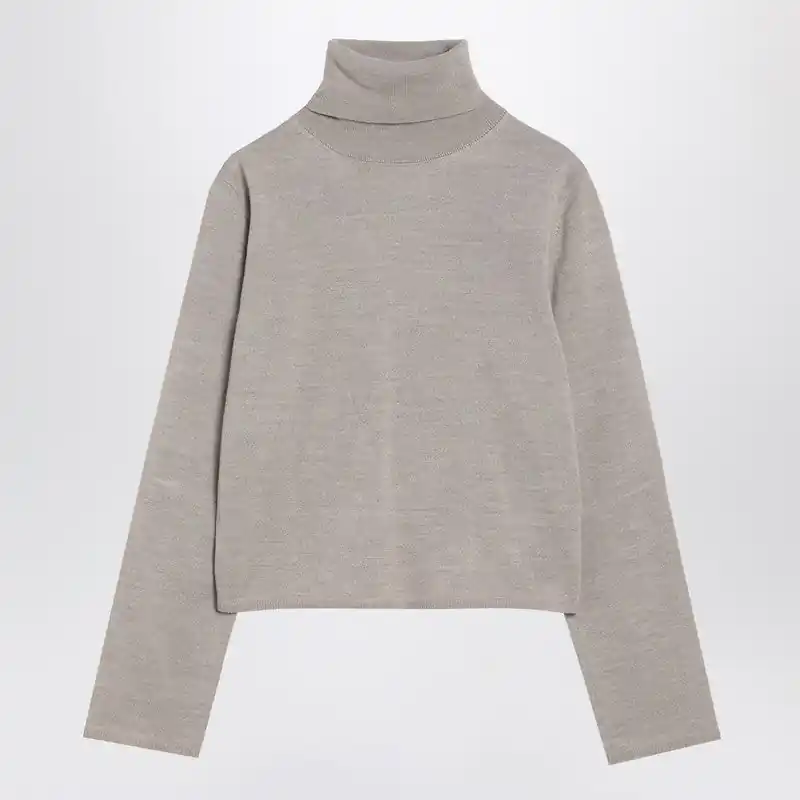 Beige Wool Blend Turtleneck Sweater - MM6 Maison Margiela