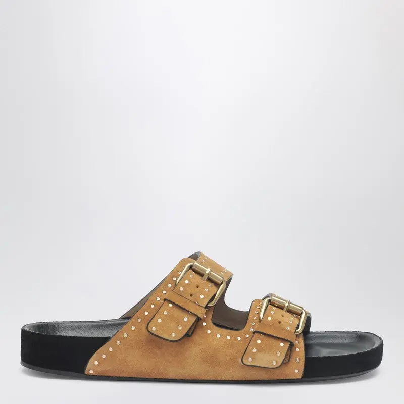 Lennyo Sandals In Hazelnut Suede - Isabel Marant