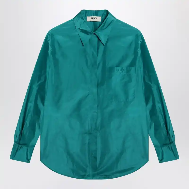 Jade Green Silk Shirt - Fendi