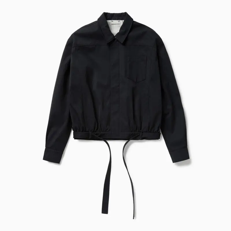 Dark Blue Short Trench Jacket - 1989 Studio