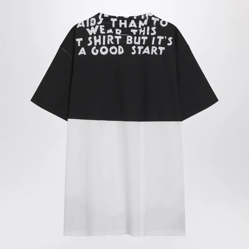 White/Black Cotton Aids T-Shirt