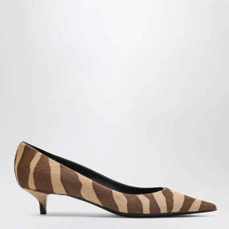 Amelia Pumps In Zebra-Print Pony Hair