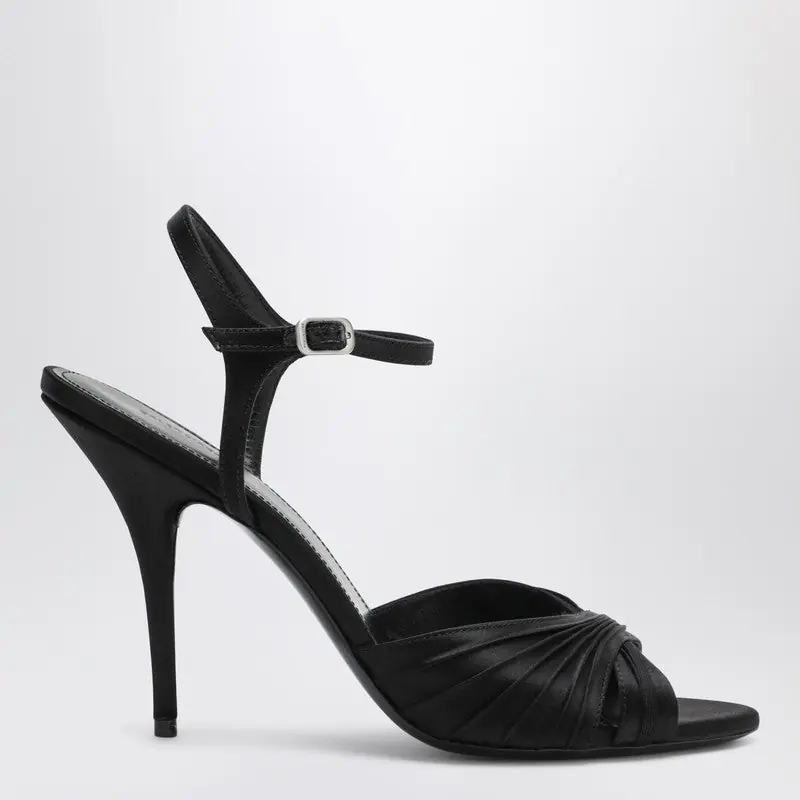 Black Dynastie Satin Sandals - Balenciaga
