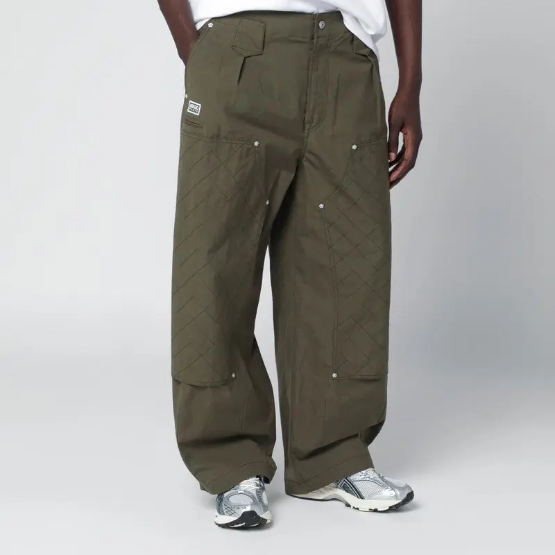 Khaki Green Cotton Trousers - Kenzo