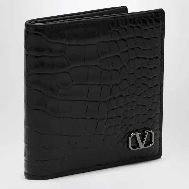 Signature V Logo Wallet Black - Valentino Garavani