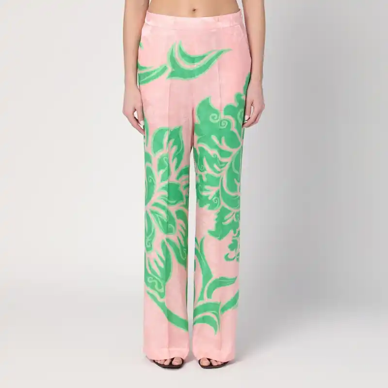 Wide Printed Trousers In Silk Blend - Etro