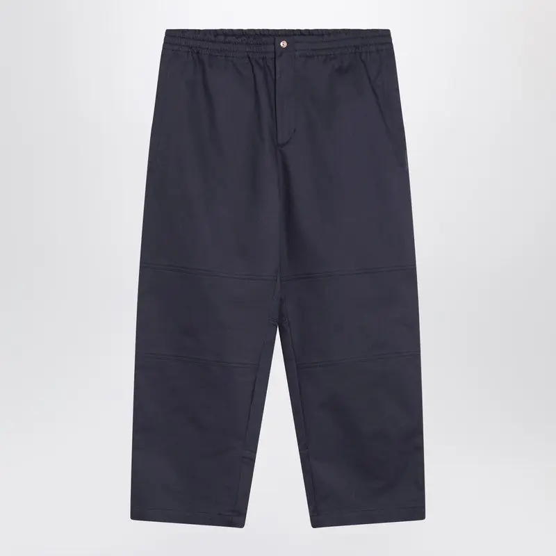 Blue Trousers In Cotton Gabardine - Moncler