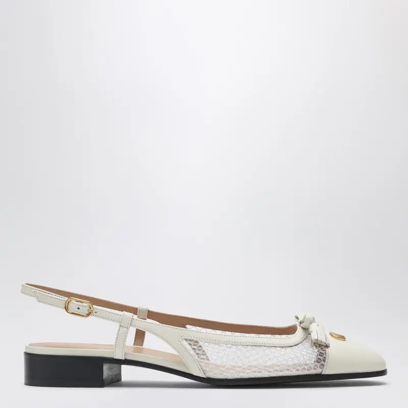 Valet Du Roi Slingback Ballerina Ivory - Valentino Garavani