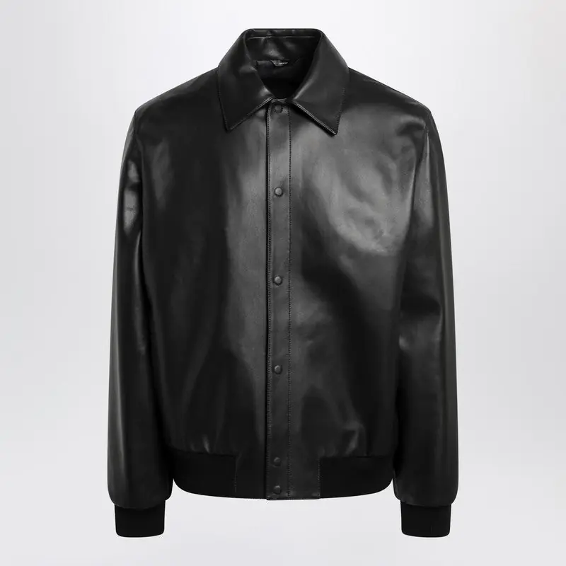 Black Leather Blouson - Fendi