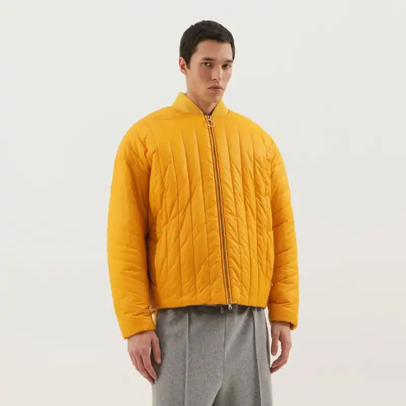 Yellow Quilted Down Jacket - 1989 Studio
