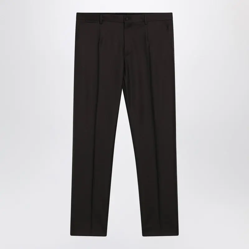 Brown Wool Trousers - Dolce & Gabbana