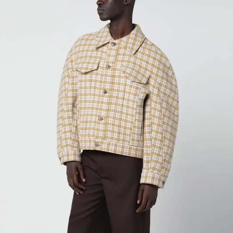Matthieu Jacket In Checked Wool Cloth - SéFr