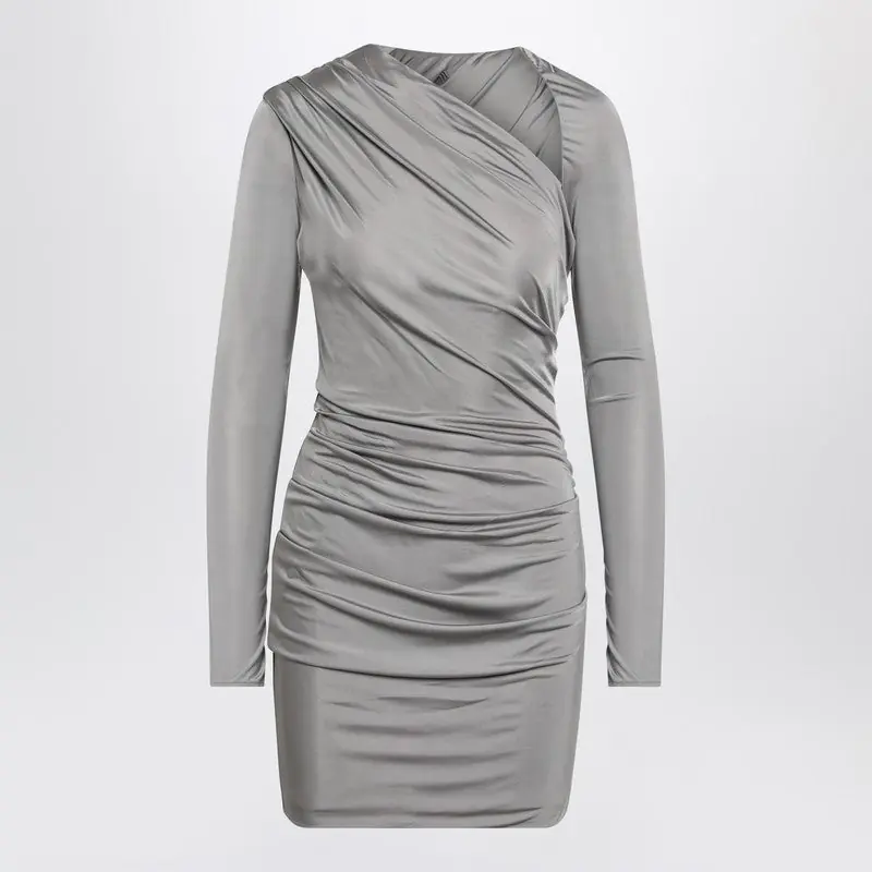 Draped Grey Mini Dress - The Attico