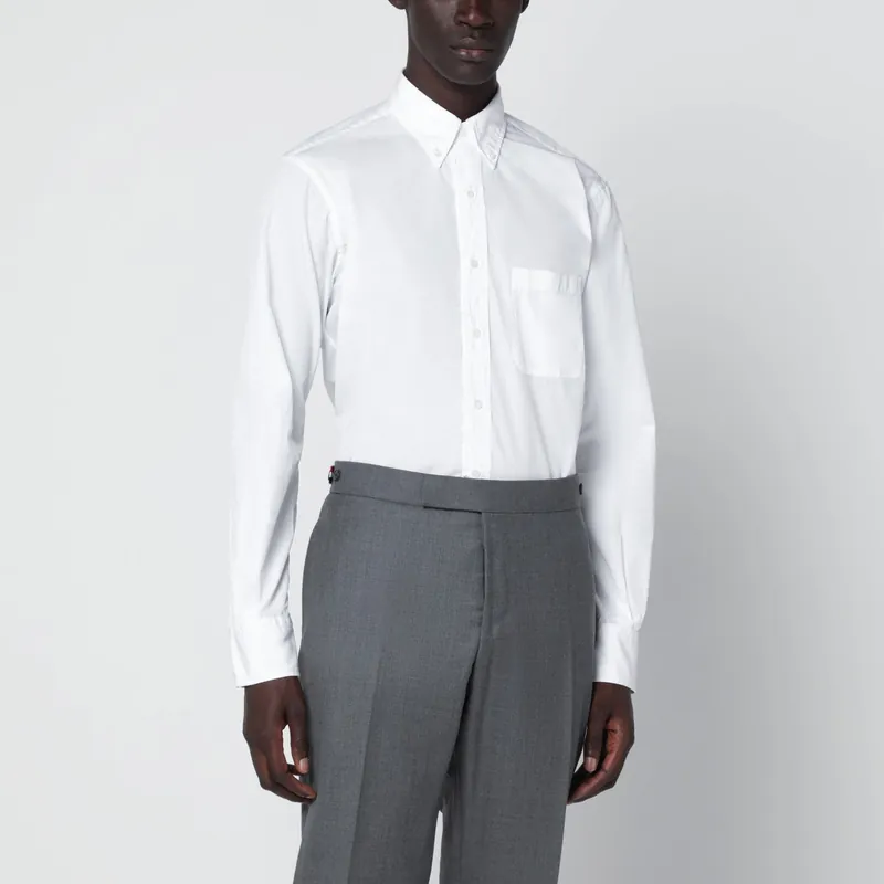 White Button-Down Cotton Shirt