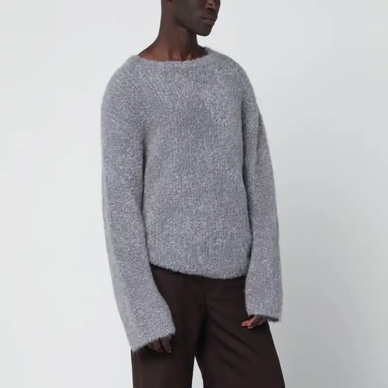 Jermaine Grey Sweater In Bouclé Yarn - SéFr