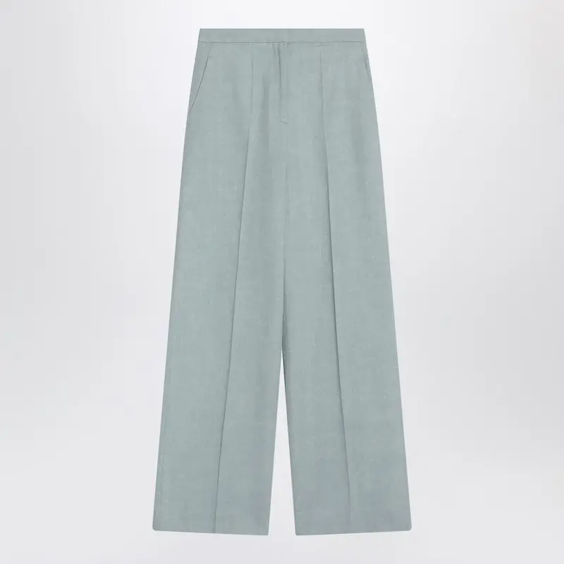 Gray Fog Pants In Cotton Blend - Loulou De Saison