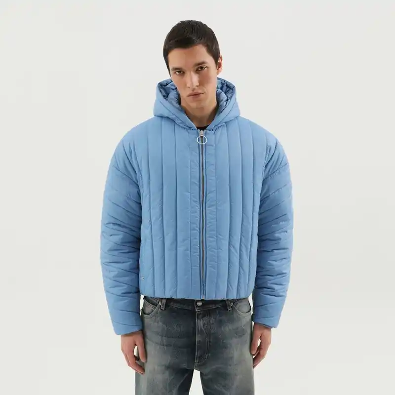 Light Blue Quilted Down Jacket - 1989 Studio