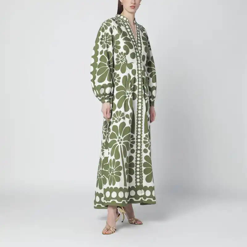 Palermo Dress With Green Print - Farm Rio