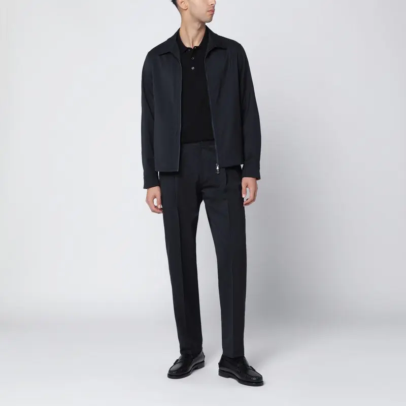 Blue Wool-Blend Suit