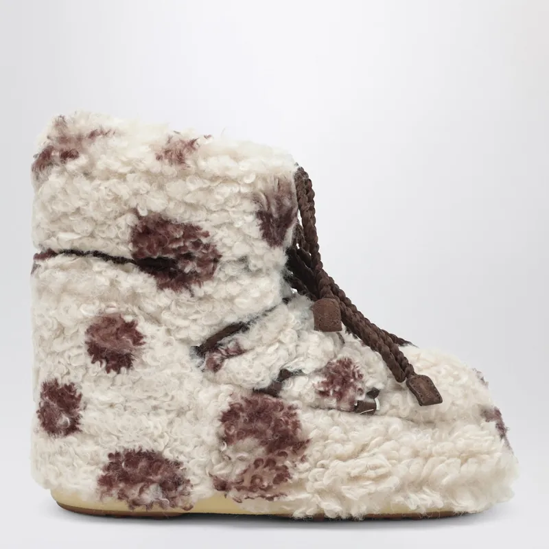 Icon Low Curly Boot With Cow Print - Moon Boot