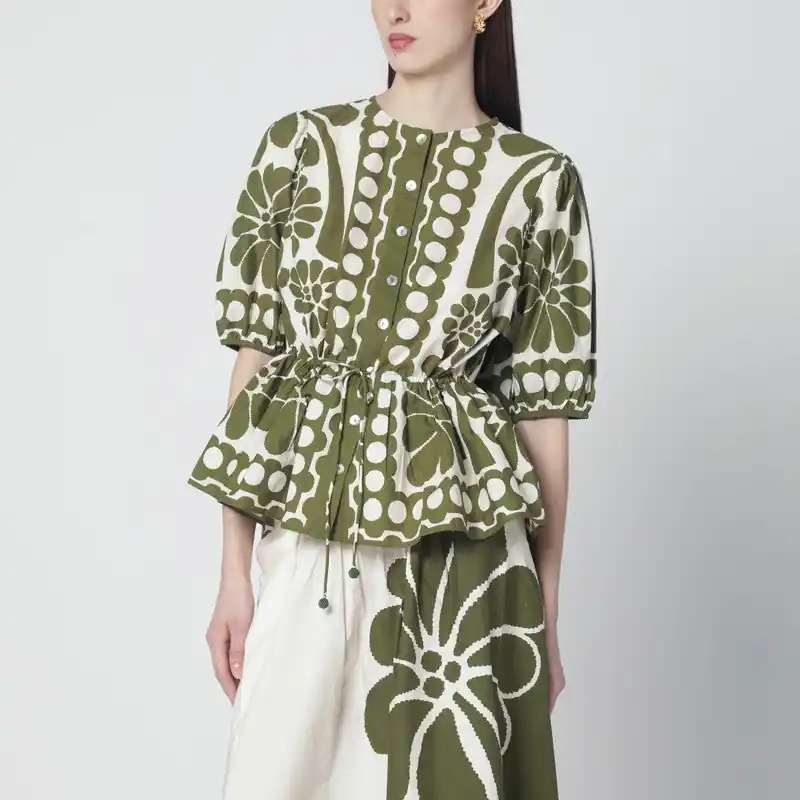 Palermo Blouse With Green Print - Farm Rio