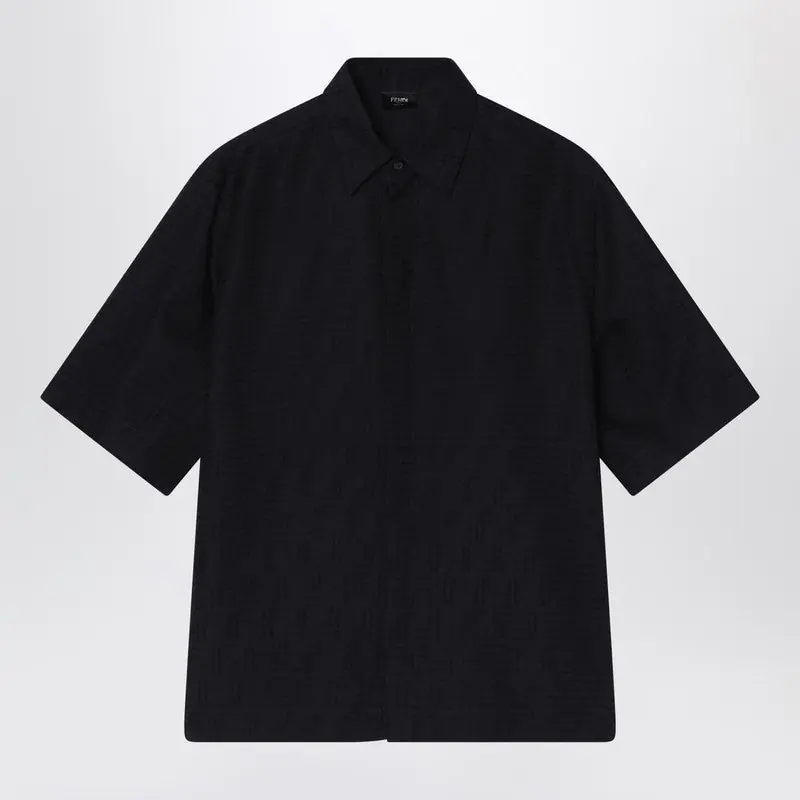Black Ff Jacquard Linen Shirt - Fendi