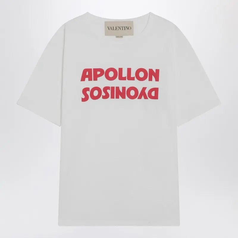 White T-Shirt With Apollon/Dionysos Print