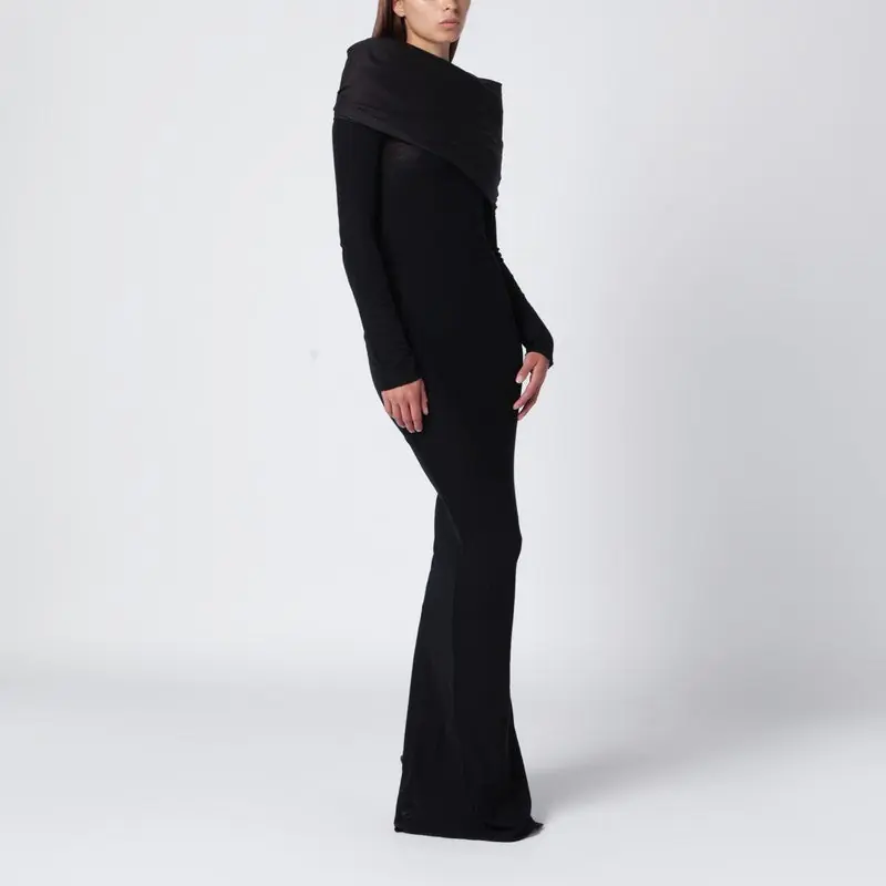 Black Long Wool Dress - Entire Studios