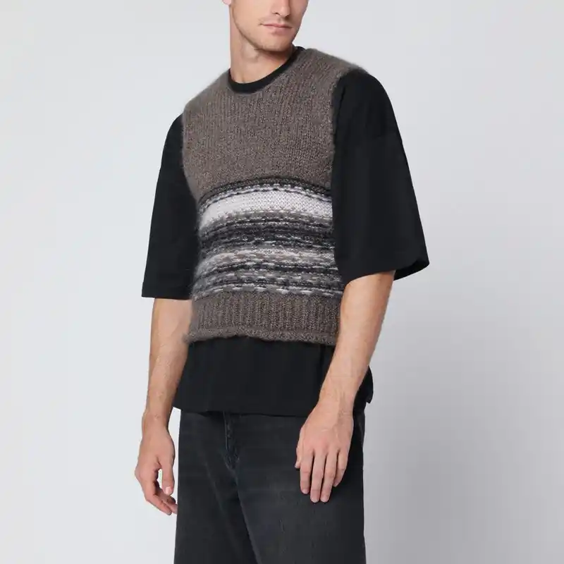 Brown Mohair And Wool Waistcoat - Our Legacy