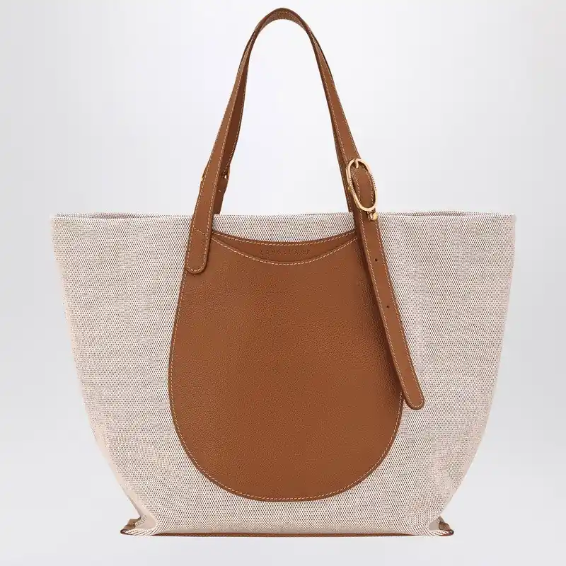 Caramel Complice Tote Bag In Canvas - Longchamp