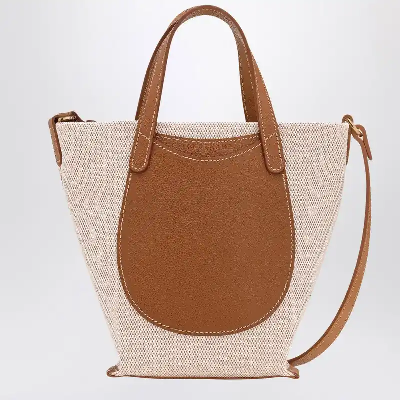 Caramel Complice Crossbody Bag In Canvas - Longchamp