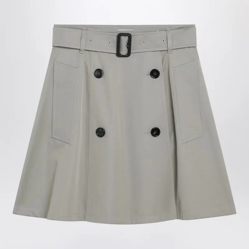 Beige Trench Mini Skirt In Gabardine - Burberry
