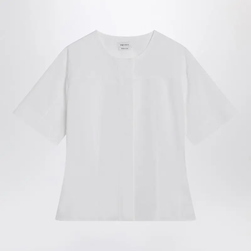 White Corset Shirt In Poplin - Alexander McQueen
