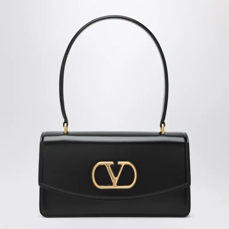 Vain Bag In Black Glossy Calfskin - Valentino Garavani