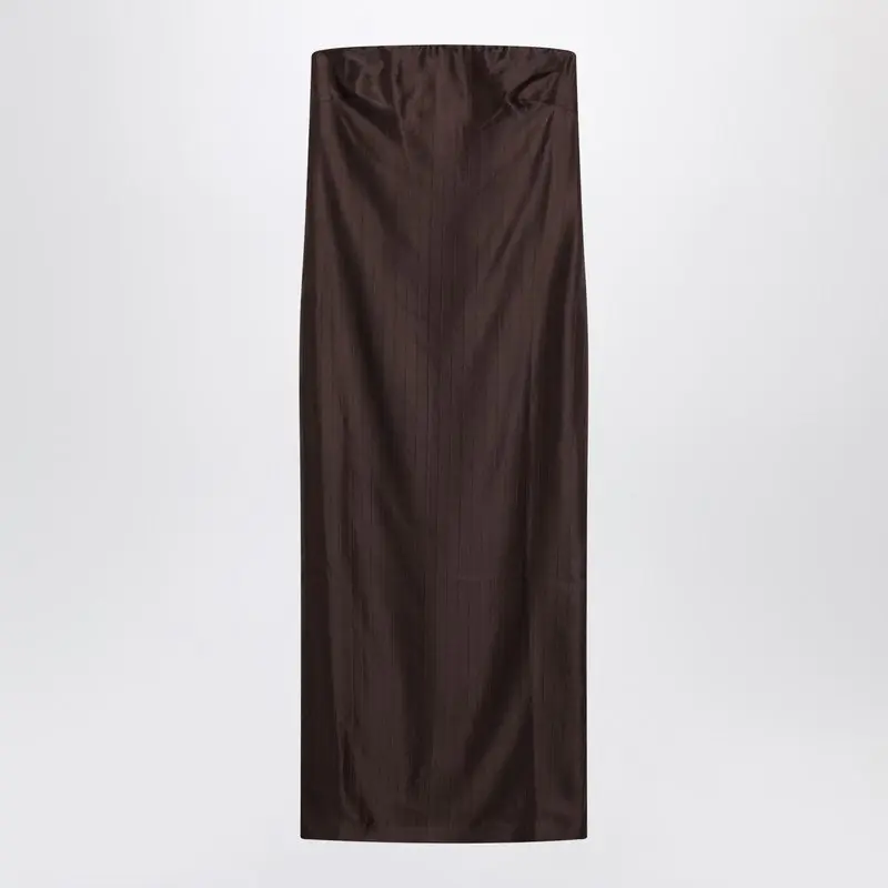 Brown Giulia Bustier Dress - Loulou De Saison