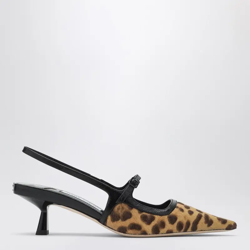 Didi 45 Slingback In Leopard Print Pony Skin - Jimmy Choo