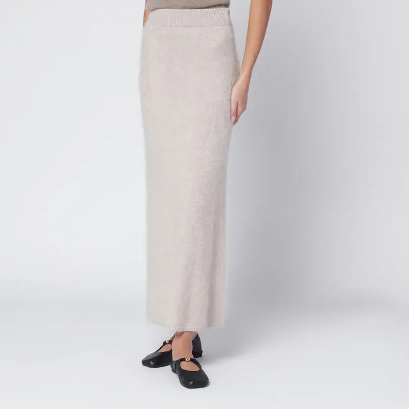 Umi Skirt In Taupe Cashmere - Almada Label