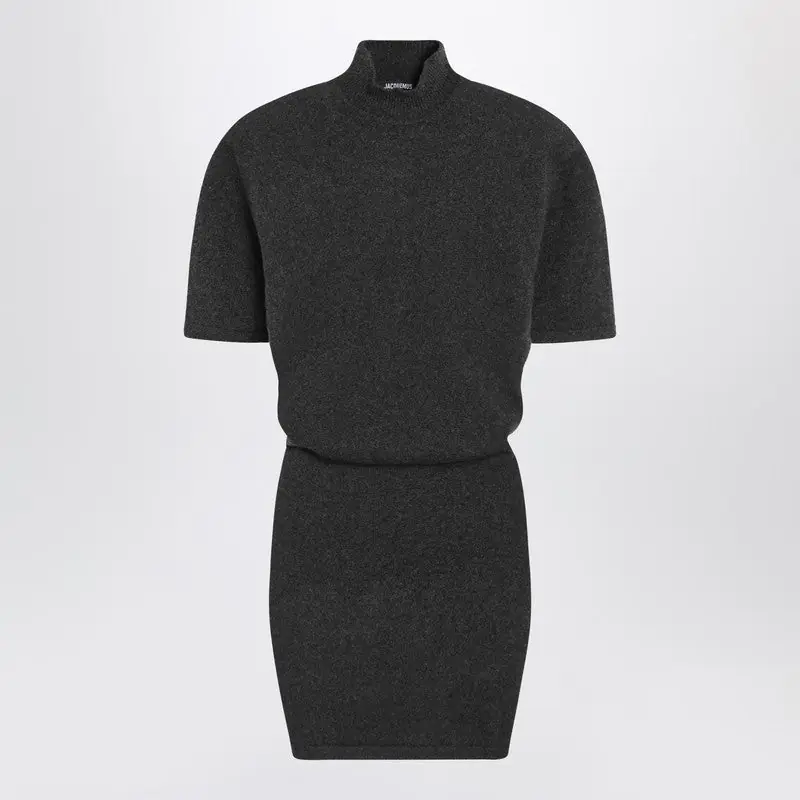 Dark Grey Wool And Cashmere Dress - Jacquemus