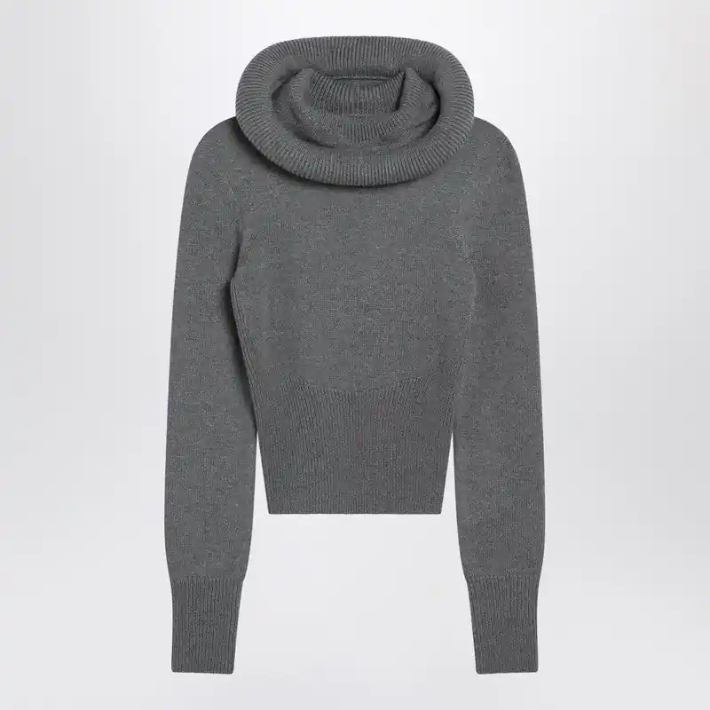 Gray Wool Hoodie - Alaïa