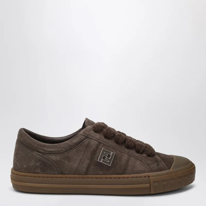Brown Suede Low-Tops Domino Trainers