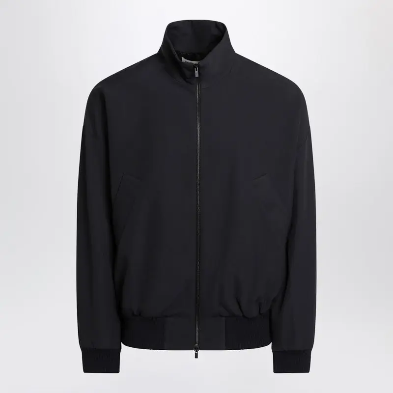 Navy Blue Wool Jacket With Zip - Fear of God