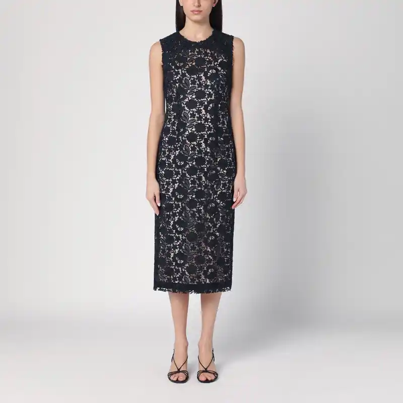 Blue Lace Midi Dress - P.A.R.O.S.H.