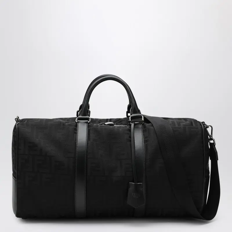 Black Ff Nylon Travel Bag - Fendi