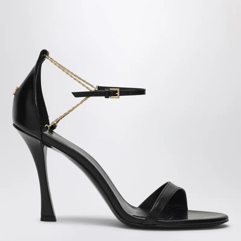4 G Liquid 95 Sandals In Black Leather - Givenchy